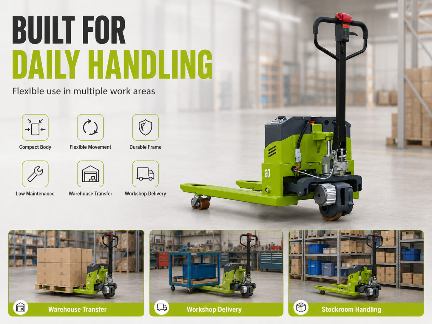 CTX-30B Semi-Electric Pallet Truck Electric Pallet Truck Practical Structure