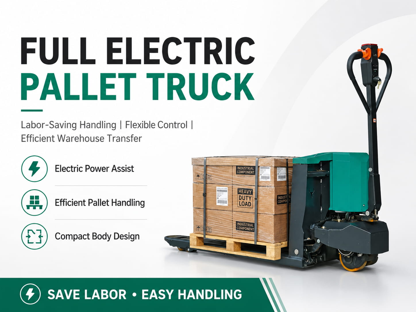 Rated Load 3000kg Electric Pallet Truck