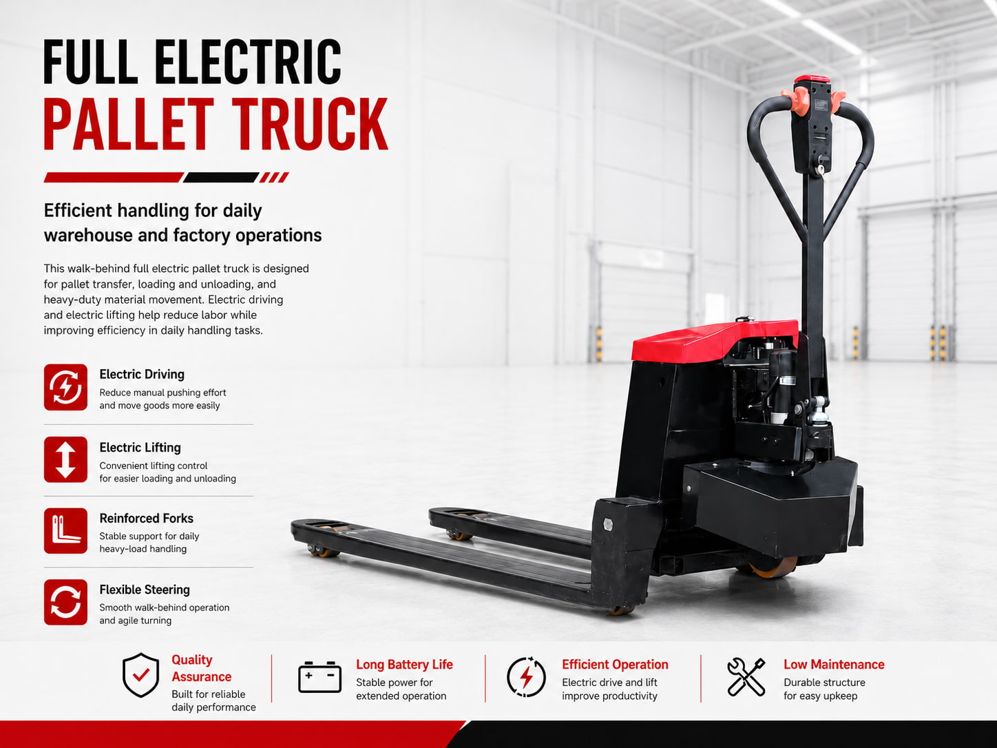The New Electric Pallet Truck Full Electric Pallet Truck Efficient Handling