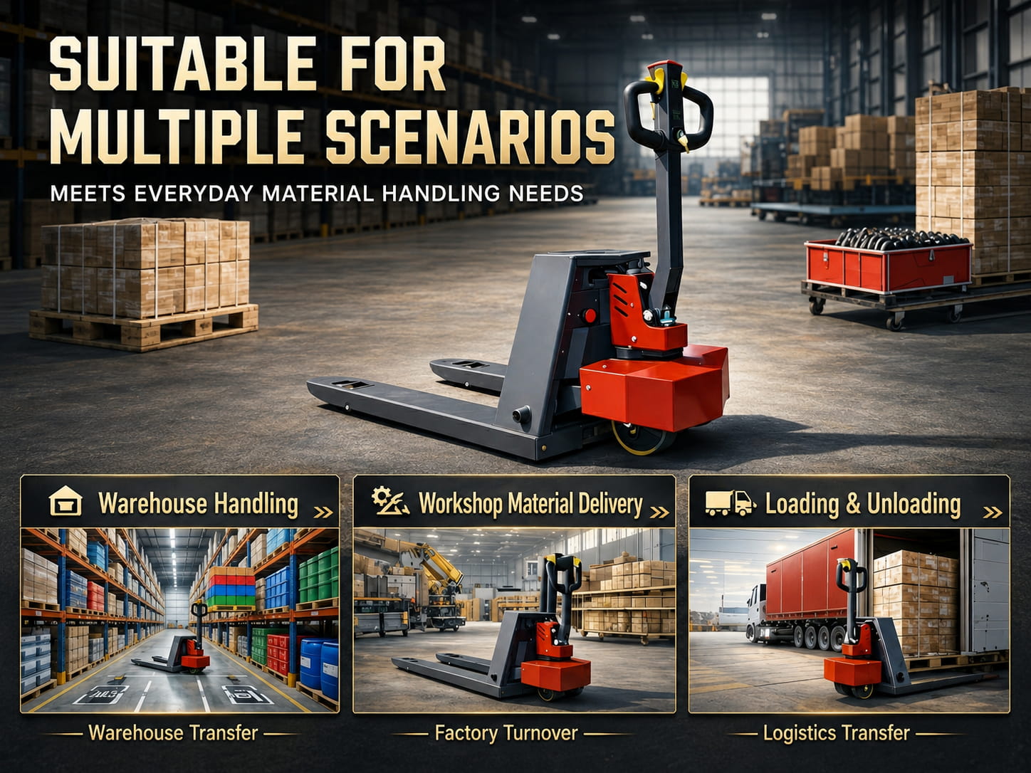 PTE-30Q Electric Pallet Truck Multiple applications