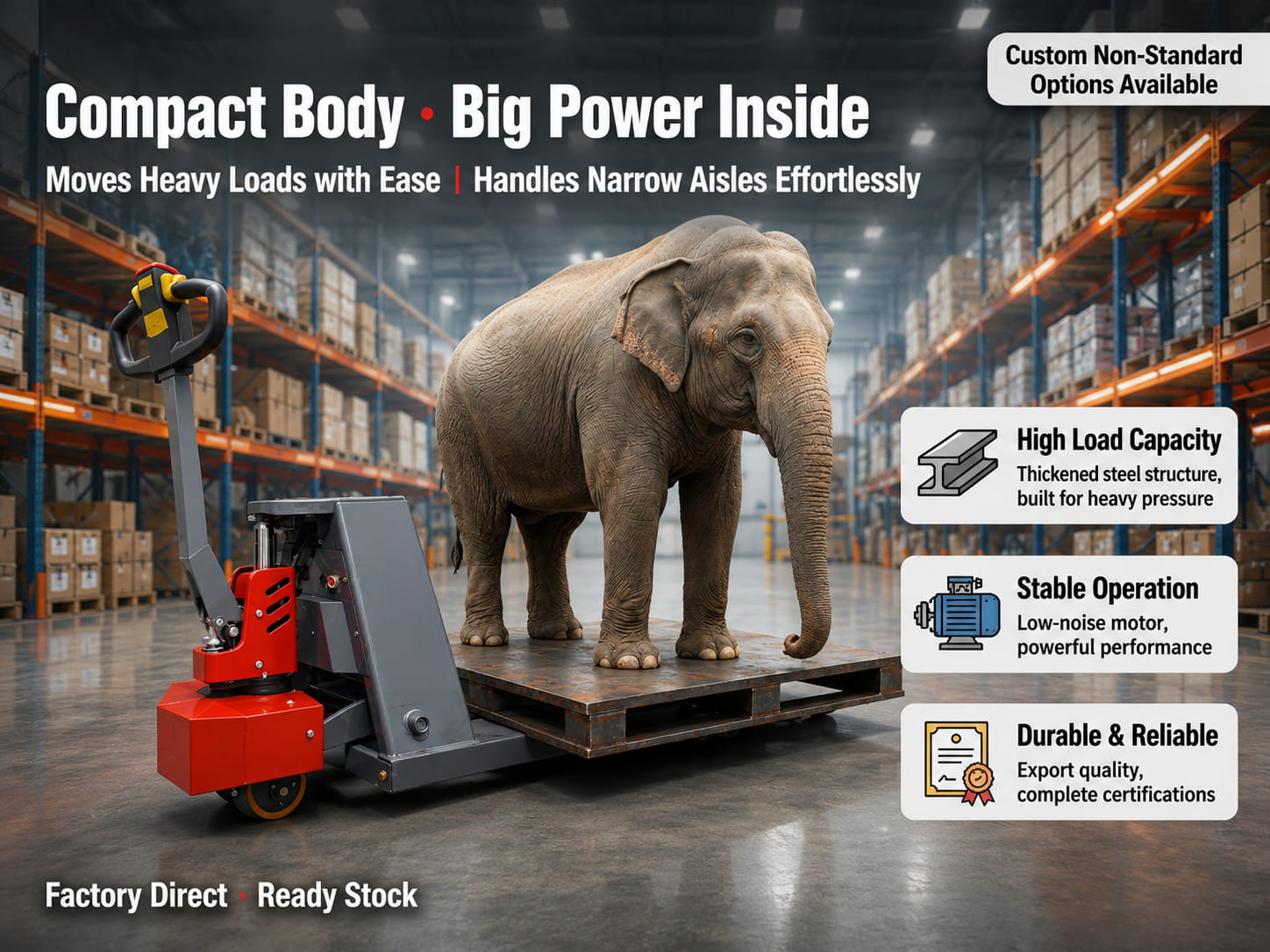 PTE-30Q Electric Pallet Truck Heavy load capacity