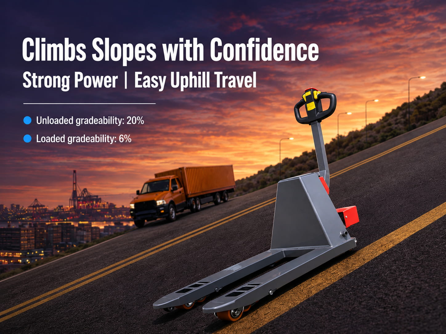 PTE-30Q Electric Pallet Truck Uphill travel