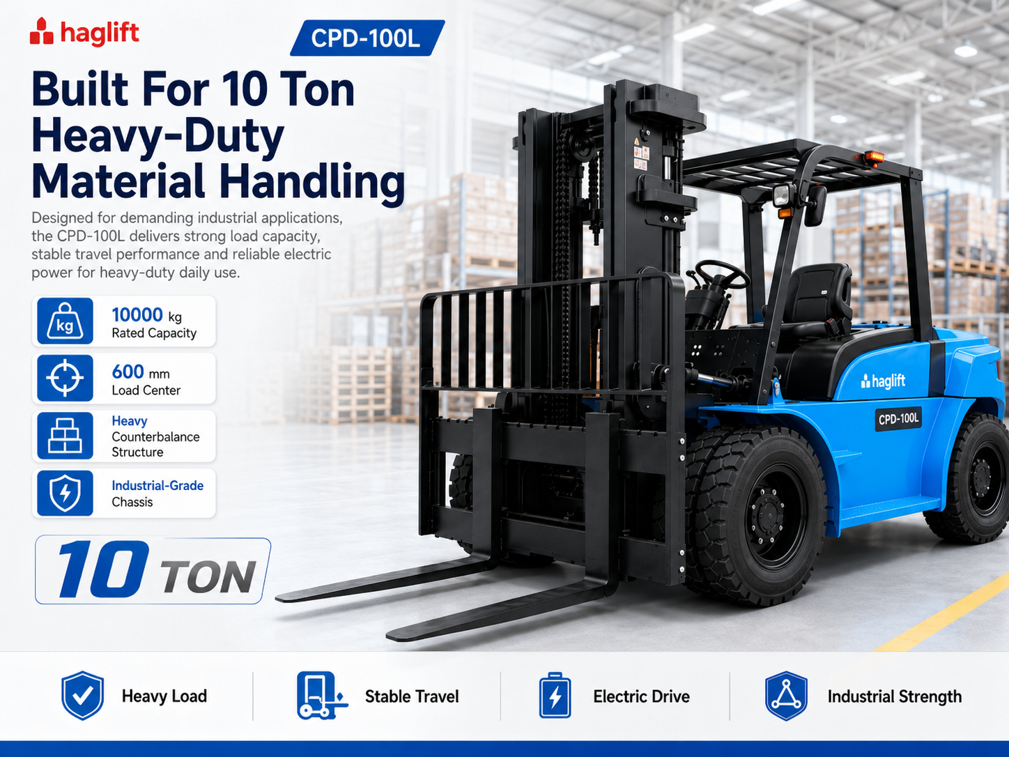 Built for 10 ton heavy duty material handling