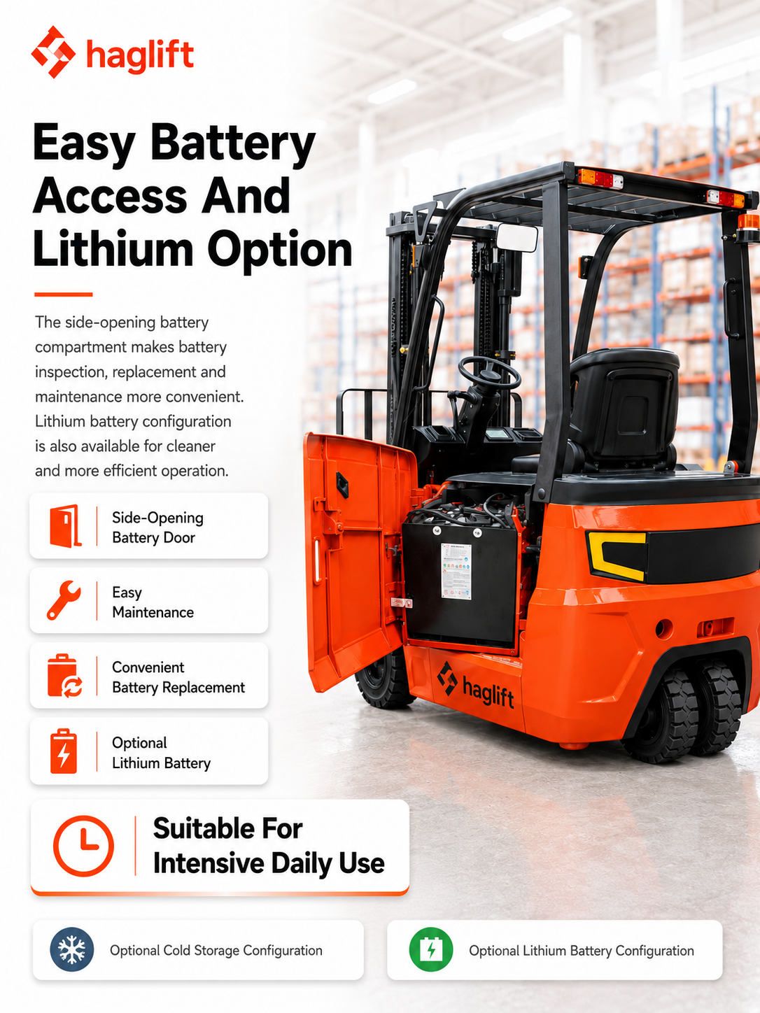 Easy Battery Access And Lithium Option