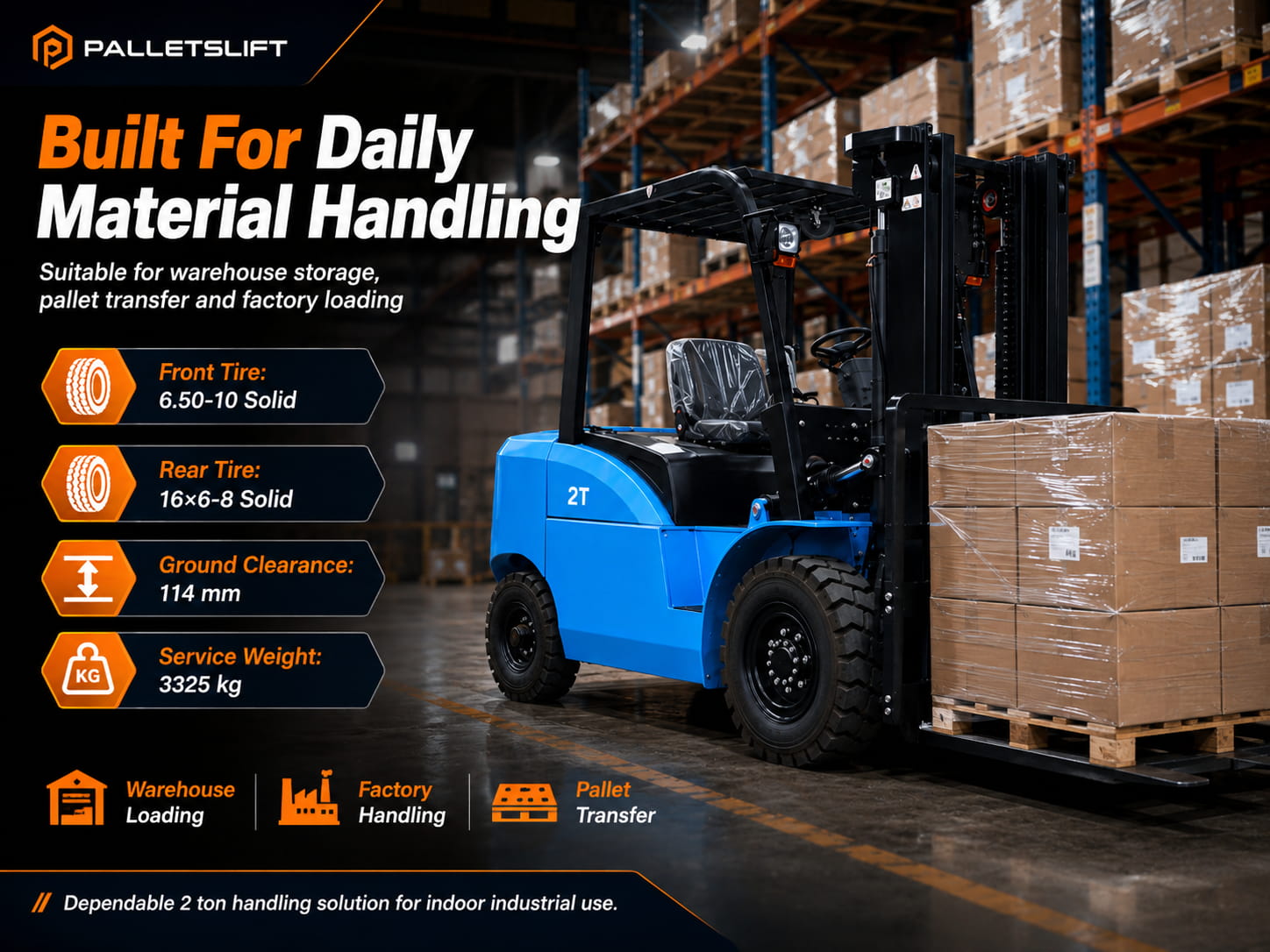2 Ton Electric Counterbalance Forklift Product View