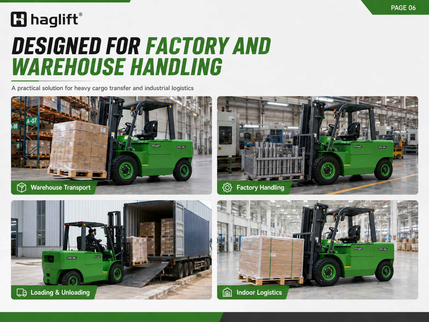Designed for factory and warehouse handling