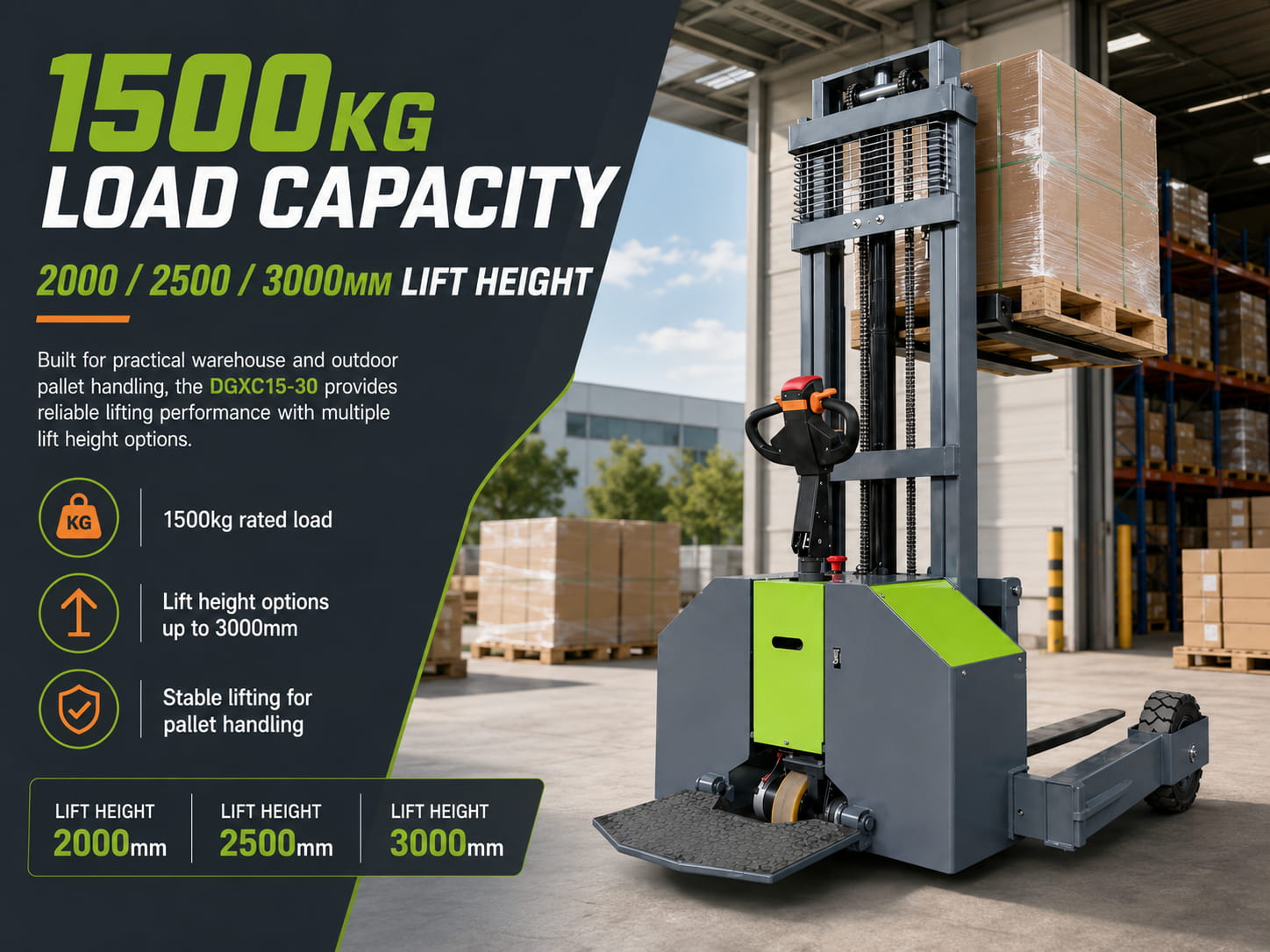 DGXC15-30 1500kg Load Capacity