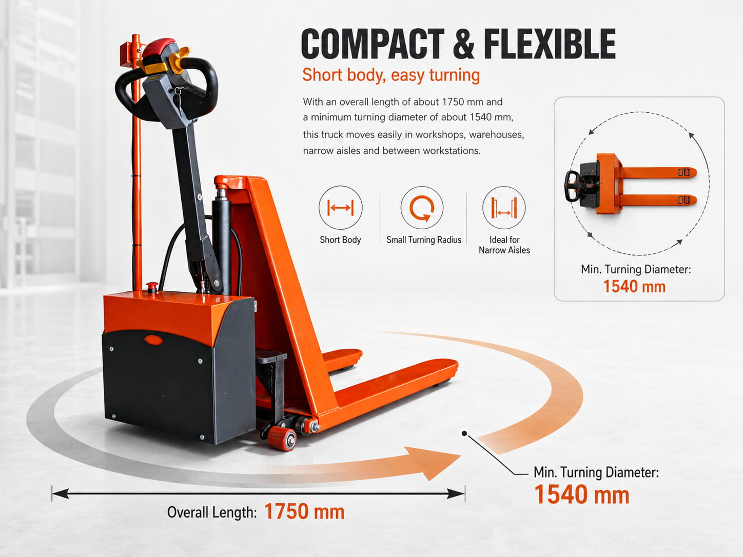 Compact and Flexible Scissor Pallet Truck