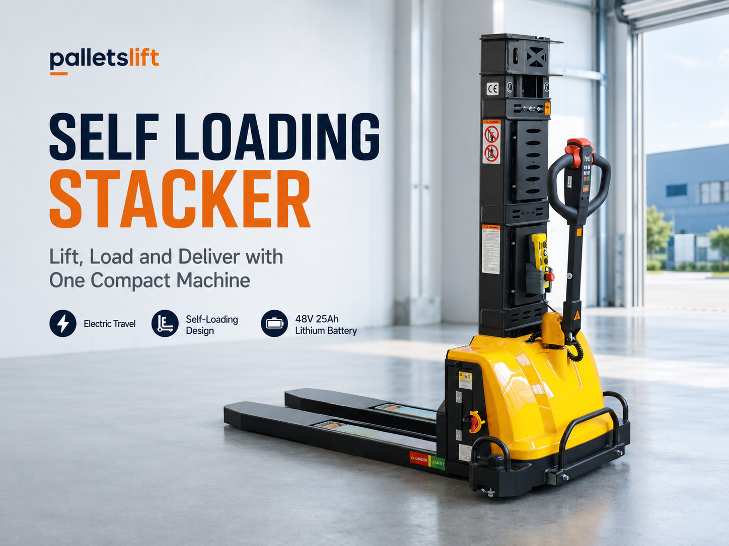 Self-Loading-Stacker Self Loading Stacker for mobile pallet handling and vehicle loading